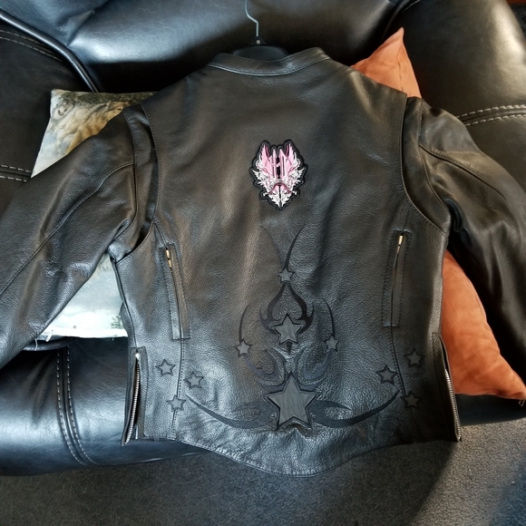 Milwaukee Jackets & Blazers - Milwaukee Leather Reflective Star Moto Jacket 🏍 NWOT - Give Giving Condition